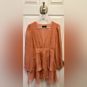 Minkpink Tahlia Mini Dress in Terracotta
